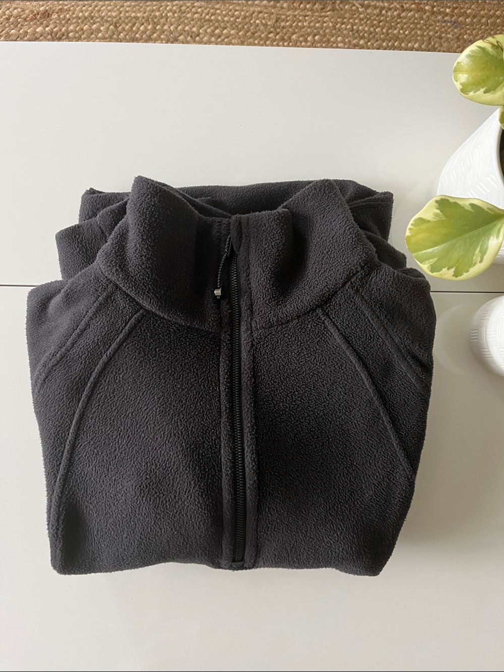 Lululemon Scuba Tumbled Fleece Funnel Neck Half-Zip Pullover Black